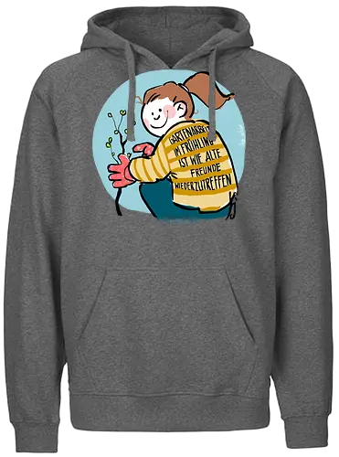 Gartenarbeit im Frühling.. - Ringelpullisprüche, Ringeldinger, streifenweise, Spruch, Weisheit, Motivation, Ringelpulli, SprücheShirt, Cartoon Illustration, Statement, Handgezeichnet, Humor, Selbstironie, Streifenpulli, Spruchshirt, deutsch - Fairtrade Hoodie