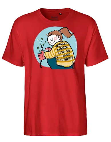 Gartenarbeit im Frühling.. - Ringelpullisprüche, Ringeldinger, streifenweise, Spruch, Weisheit, Motivation, Ringelpulli, SprücheShirt, Cartoon Illustration, Statement, Handgezeichnet, Humor, Selbstironie, Streifenpulli, Spruchshirt, deutsch - Fairtrade T-Shirt