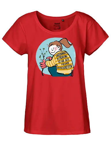Gartenarbeit im Frühling.. - Ringelpullisprüche, Ringeldinger, streifenweise, Spruch, Weisheit, Motivation, Ringelpulli, SprücheShirt, Cartoon Illustration, Statement, Handgezeichnet, Humor, Selbstironie, Streifenpulli, Spruchshirt, deutsch - Fairtrade Girl Shirt