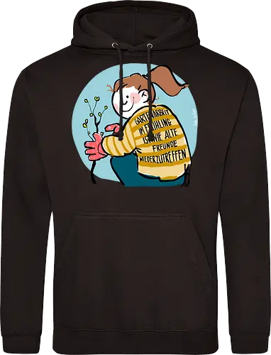 Gartenarbeit im Frühling.. - Ringelpullisprüche, Ringeldinger, streifenweise, Spruch, Weisheit, Motivation, Ringelpulli, SprücheShirt, Cartoon Illustration, Statement, Handgezeichnet, Humor, Selbstironie, Streifenpulli, Spruchshirt, deutsch - Standard Hoodie