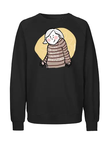 Ich bin in der Blüte.. - Ringelpullisprüche, Ringeldinger, streifenweise, Spruch, Weisheit, Motivation, Ringelpulli, SprücheShirt, Cartoon Illustration, Statement, Handgezeichnet, Humor, Selbstironie, Streifenpulli, Spruchshirt, deutsch - Fairtrade Sweatshirt
