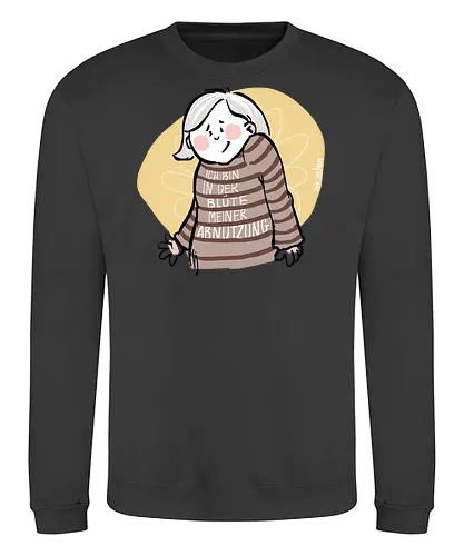 Ich bin in der Blüte.. - Ringelpullisprüche, Ringeldinger, streifenweise, Spruch, Weisheit, Motivation, Ringelpulli, SprücheShirt, Cartoon Illustration, Statement, Handgezeichnet, Humor, Selbstironie, Streifenpulli, Spruchshirt, deutsch - Sweatshirt