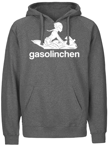 Gasolinchen print weiß - logo, motorrad, bikergirl, creator - Fairtrade Hoodie