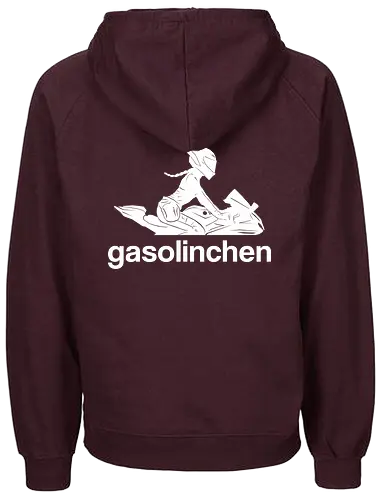 Gasolinchen Back Logo - motorrad, creator, logo - Fairtrade Hoodie