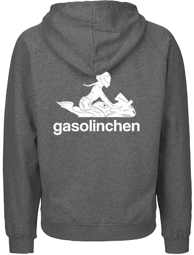 Gasolinchen Back Logo - motorrad, creator, logo - Fairtrade Hoodie