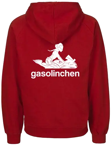 Gasolinchen Back Logo - motorrad, creator, logo - Fairtrade Hoodie