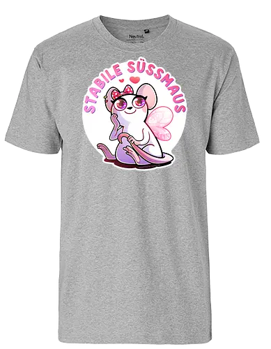 Stabile Süßmaus - süßmaus, maus, stabil, Fee, niedlich, comic, cute - Fairtrade T-Shirt