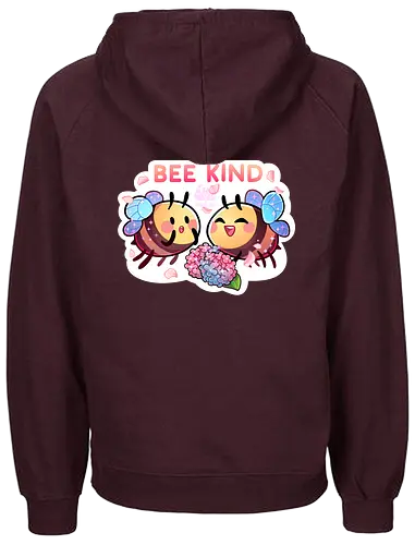 Bee Kind - cute, niedlich, biene, bee, bee kind, comic, blumen, flowers - Fairtrade Hoodie