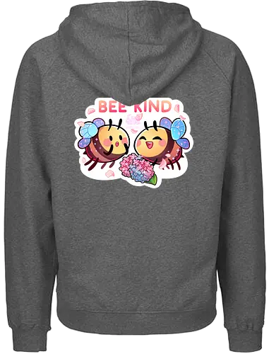 Bee Kind - cute, niedlich, biene, bee, bee kind, comic, blumen, flowers - Fairtrade Hoodie