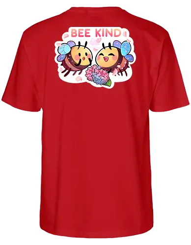 Bee Kind - cute, niedlich, biene, bee, bee kind, comic, blumen, flowers - Fairtrade T-Shirt