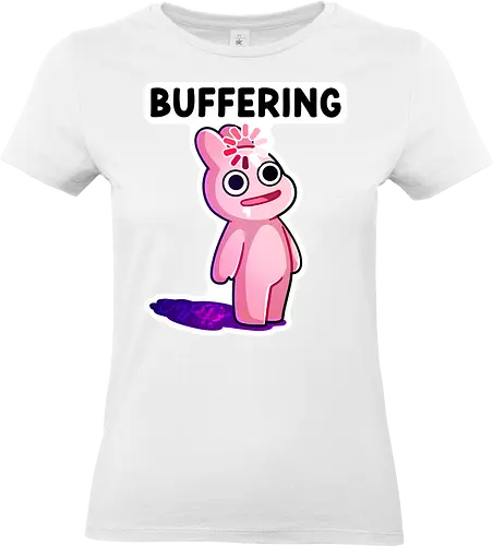 Buffering - Buffering, Bunnie, Hase, comic, Lustig, afk, lag, rosa - Standard T-Shirt (Frauen)