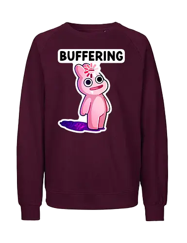 Buffering - Buffering, Bunnie, Hase, comic, Lustig, afk, lag, rosa - Fairtrade Sweatshirt