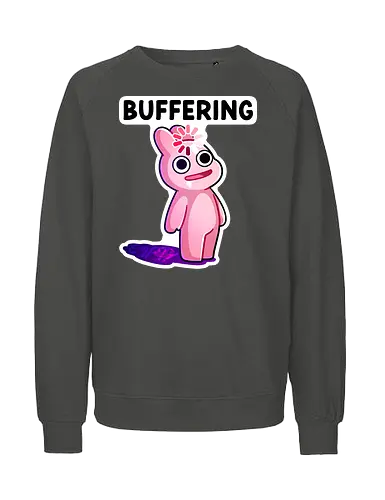 Buffering - Buffering, Bunnie, Hase, comic, Lustig, afk, lag, rosa - Fairtrade Sweatshirt