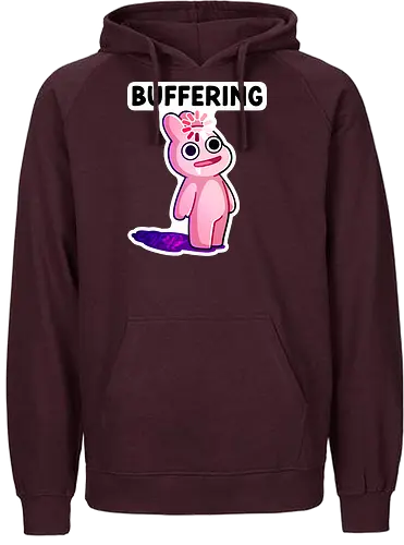 Buffering - Buffering, Bunnie, Hase, comic, Lustig, afk, lag, rosa - Fairtrade Hoodie