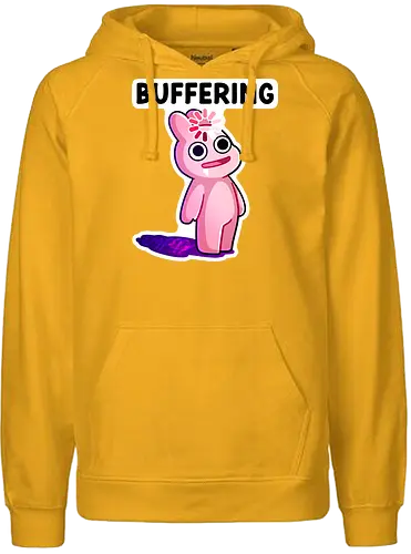 Buffering - Buffering, Bunnie, Hase, comic, Lustig, afk, lag, rosa - Fairtrade Hoodie