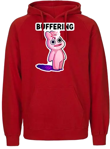 Buffering - Buffering, Bunnie, Hase, comic, Lustig, afk, lag, rosa - Fairtrade Hoodie