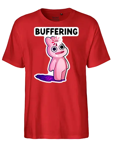 Buffering - Buffering, Bunnie, Hase, comic, Lustig, afk, lag, rosa - Fairtrade T-Shirt