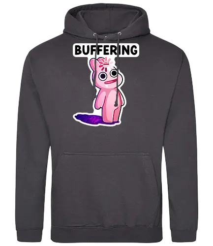 Buffering - Buffering, Bunnie, Hase, comic, Lustig, afk, lag, rosa - Standard Hoodie