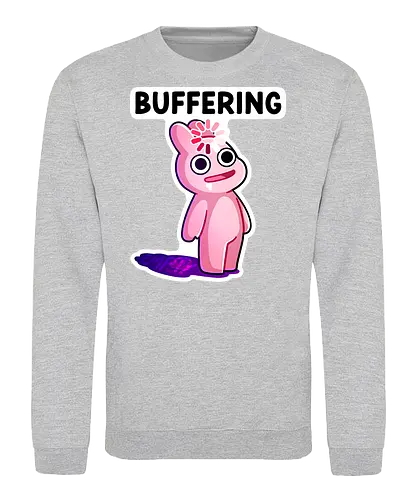 Buffering - Buffering, Bunnie, Hase, comic, Lustig, afk, lag, rosa - Sweatshirt