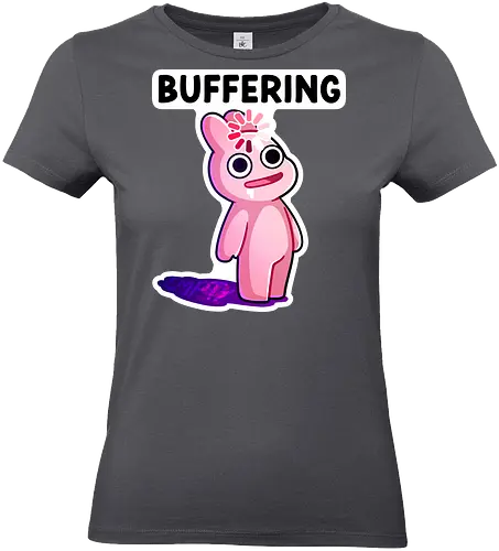 Buffering - Buffering, Bunnie, Hase, comic, Lustig, afk, lag, rosa - Standard T-Shirt (Frauen)