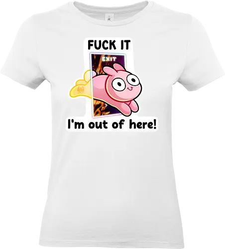 Fuck it, i'm out of here - exit, bunnie, hase, lustig, meme, comic, leave - Standard T-Shirt (Frauen)