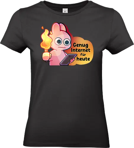 Genug Internet - genug Internet, comic, meme, lustig, funny, rabbit, hase, enough internet - Standard T-Shirt (Frauen)