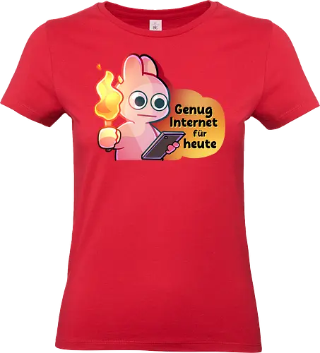 Genug Internet - genug Internet, comic, meme, lustig, funny, rabbit, hase, enough internet - Standard T-Shirt (Frauen)