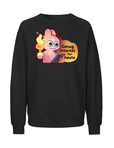 Genug Internet - genug Internet, comic, meme, lustig, funny, rabbit, hase, enough internet - Fairtrade Sweatshirt