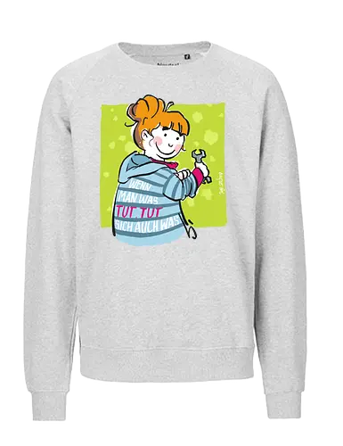 Wenn man was tut... - Ringelpulli, Weisheit, Spruch, Motivation - Fairtrade Sweatshirt