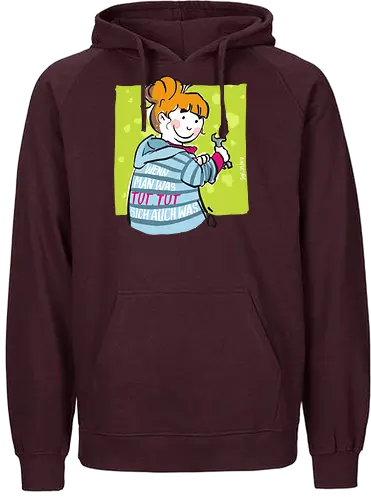 Wenn man was tut... - Ringelpulli, Weisheit, Spruch, Motivation - Fairtrade Hoodie