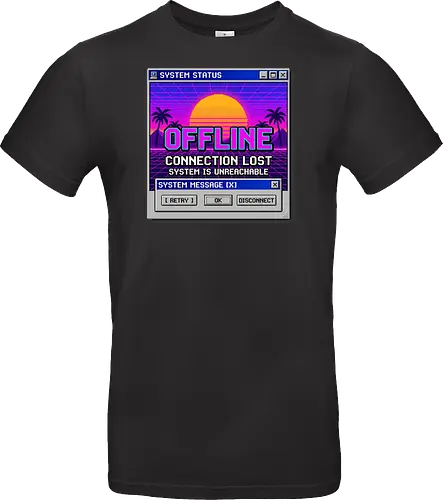 Retro Vaporwave Offline Connection Lost System Error Tee
