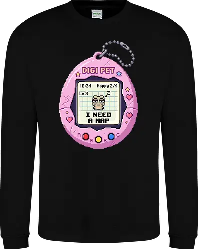 I Need A Nap Retro Virtual Pet Pixel Art Mood Tee