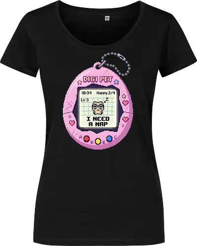 I Need A Nap Retro Virtual Pet Pixel Art Mood Tee