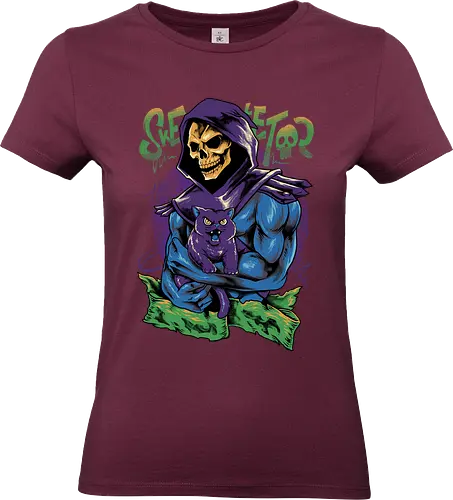 skull love cat  - master, skeletor, skeleton, skull, vintage, classic, cat, kitty, cat lover, pet, animal, movie, cartoon, 80s, 90s, popart - Standard T-Shirt (Frauen)