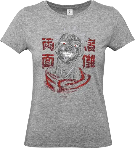 rage of evil  - anime, manga, curse, jujutsu, sukuna, kenjaku, art, evil, horror, creepy, scary - Standard T-Shirt (Frauen)