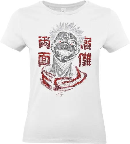 rage of evil  - anime, manga, curse, jujutsu, sukuna, kenjaku, art, evil, horror, creepy, scary - Standard T-Shirt (Frauen)