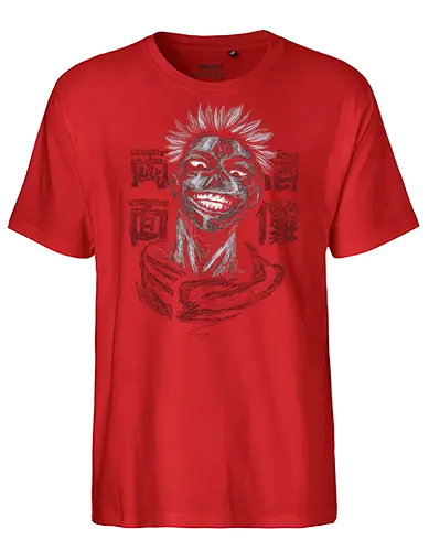 rage of evil  - anime, manga, curse, jujutsu, sukuna, kenjaku, art, evil, horror, creepy, scary - Fairtrade T-Shirt