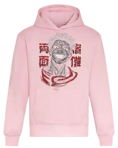 rage of evil  - anime, manga, curse, jujutsu, sukuna, kenjaku, art, evil, horror, creepy, scary - Heavyweight Hoodie
