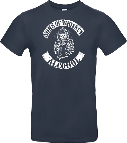 Whiskey-Bruderschaft - Reaper-Totenkopf Vintage Biker-Club-Stil 