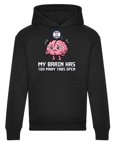 My Brain Has Too Many Tabs Open - Retro Pixel Brain Overload