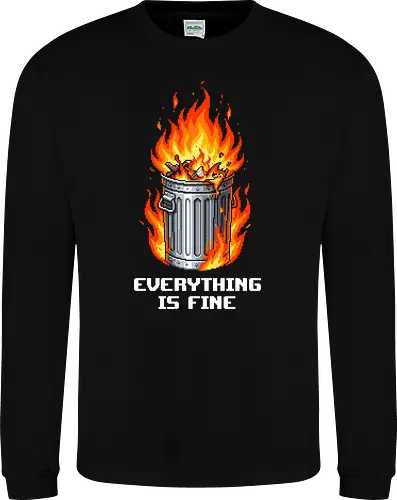 Retro Pixel Dumpster Fire - Chaotic Hot Mess Tee