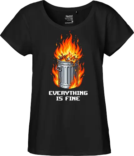 Retro Pixel Dumpster Fire - Chaotic Hot Mess Tee