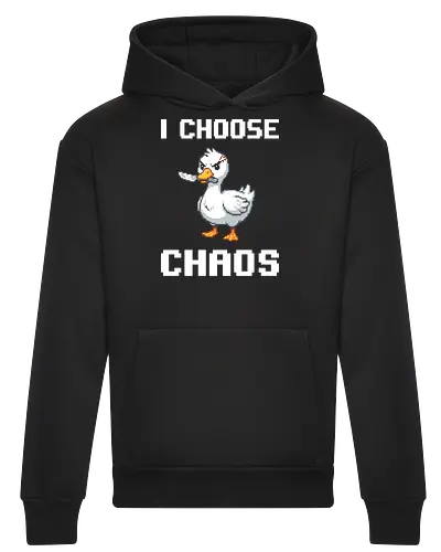 Angry Pixel Duck with Knife - Chaotic Retro Bird Tee