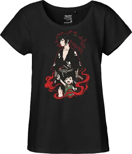 Momo Ayase, Ken (Okarun), & Mecha Blueprint Graphic