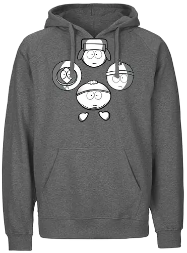 Animierte Jungs x Diamant-Formation Rock – Kult-Popkultur-Mashup - Popkultur-Mashup, Geek Kleidung, Rock Shirt, Diamant-Formation, klassischer Rock, alternativer Streetwear, Nerd Shirt, Geek Geschenk, Schwarz-Weiß T-Shirt, animierte Erwachsenenserie, minimalistischer Druck, Kult-Shirt, Queen Rhapsody - Fairtrade Hoodie