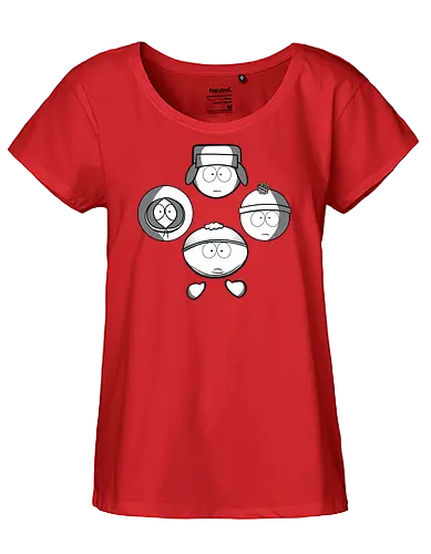 Animierte Jungs x Diamant-Formation Rock – Kult-Popkultur-Mashup - Popkultur-Mashup, Geek Kleidung, Rock Shirt, Diamant-Formation, klassischer Rock, alternativer Streetwear, Nerd Shirt, Geek Geschenk, Schwarz-Weiß T-Shirt, animierte Erwachsenenserie, minimalistischer Druck, Kult-Shirt, Queen Rhapsody - Fairtrade Girl Shirt