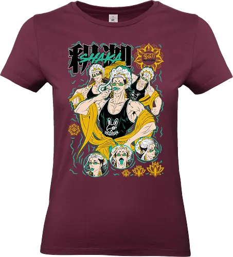 Buddha – Enlightened Warrior - record of ragnarok, buddha ragnarok, anime buddha, enlightened warrior, divine fighter, god vs human, anime battle, manga series, spiritual power, anime art, enlightened one, warrior monk, anime aesthetic, divine battle, shuumatsu no valkyrie - Standard T-Shirt (Frauen)