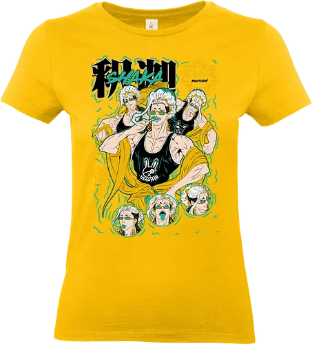 Buddha – Enlightened Warrior - record of ragnarok, buddha ragnarok, anime buddha, enlightened warrior, divine fighter, god vs human, anime battle, manga series, spiritual power, anime art, enlightened one, warrior monk, anime aesthetic, divine battle, shuumatsu no valkyrie - Standard T-Shirt (Frauen)