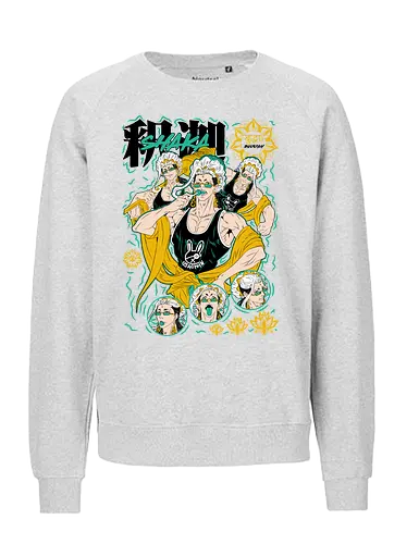 Buddha – Enlightened Warrior - record of ragnarok, buddha ragnarok, anime buddha, enlightened warrior, divine fighter, god vs human, anime battle, manga series, spiritual power, anime art, enlightened one, warrior monk, anime aesthetic, divine battle, shuumatsu no valkyrie - Fairtrade Sweatshirt