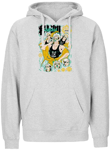 Buddha – Enlightened Warrior - record of ragnarok, buddha ragnarok, anime buddha, enlightened warrior, divine fighter, god vs human, anime battle, manga series, spiritual power, anime art, enlightened one, warrior monk, anime aesthetic, divine battle, shuumatsu no valkyrie - Fairtrade Hoodie